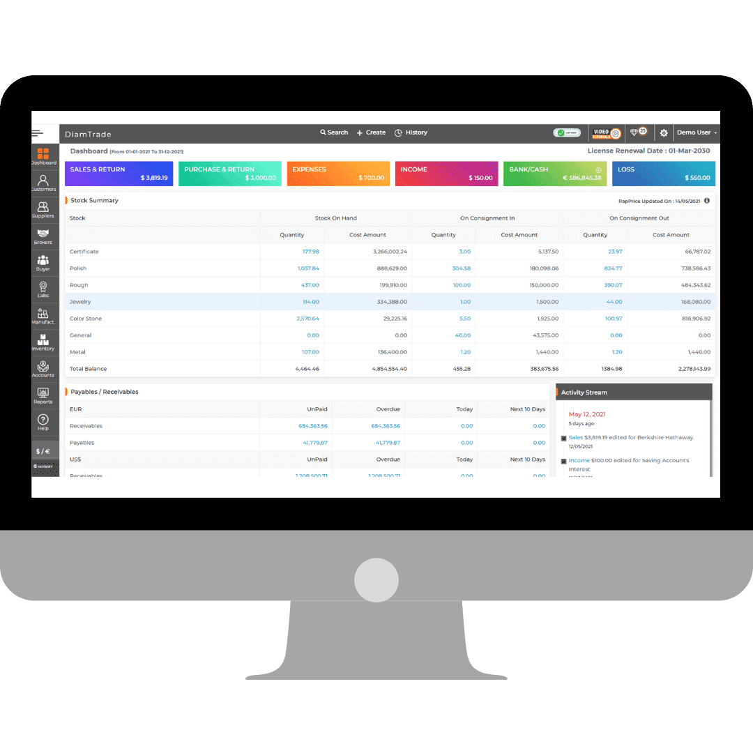 Diamond software by DiamTrade